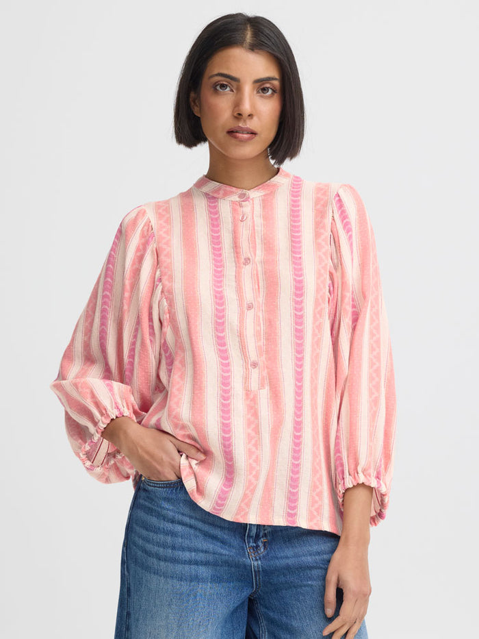 Pulz PzBetty Blouse Pink Off White