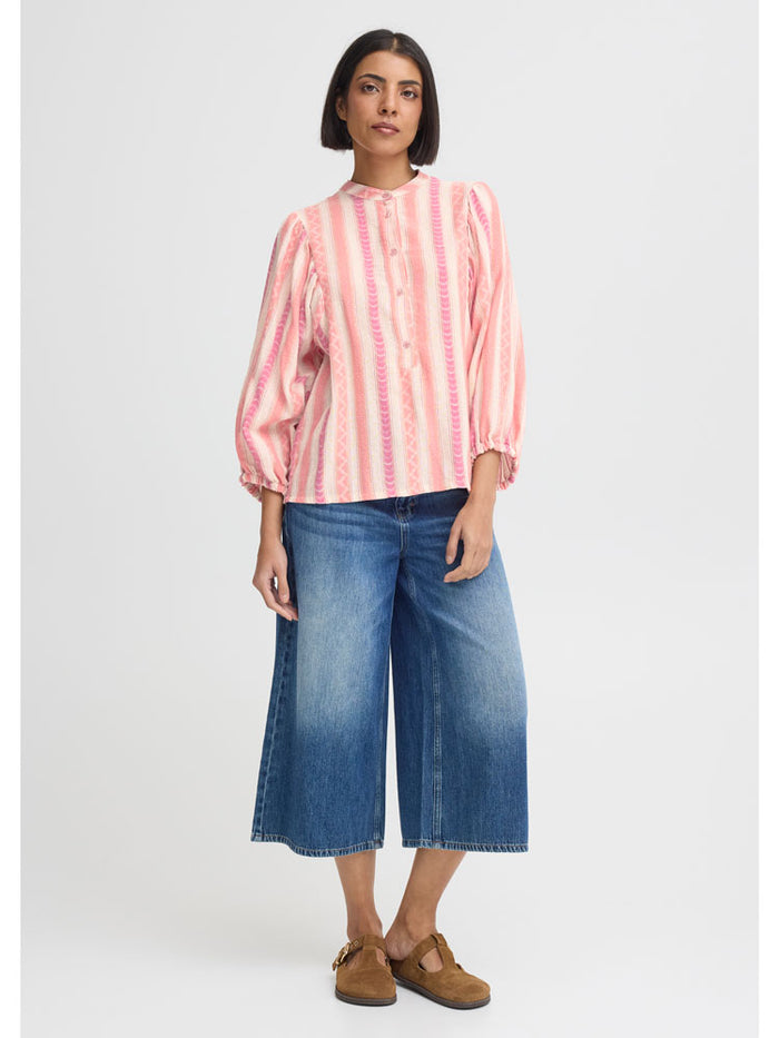 Pulz PzBetty Blouse Pink Off White