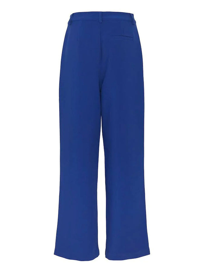 Pulz PzBeverley Wide Leg Trousers Blue