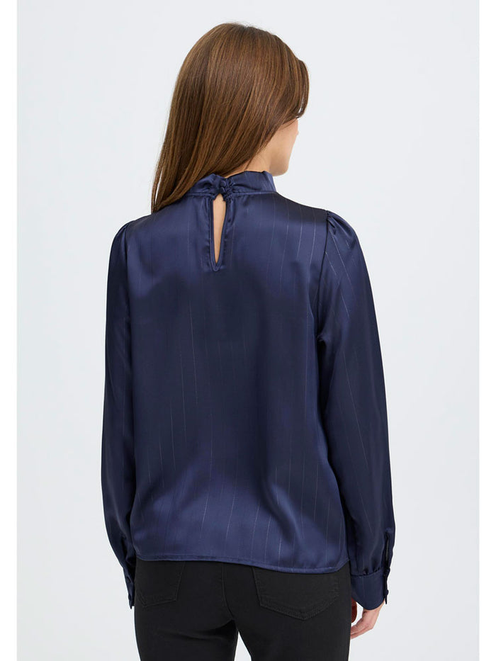 Pulz PzDorota Lurex Blouse Dark Sapphire