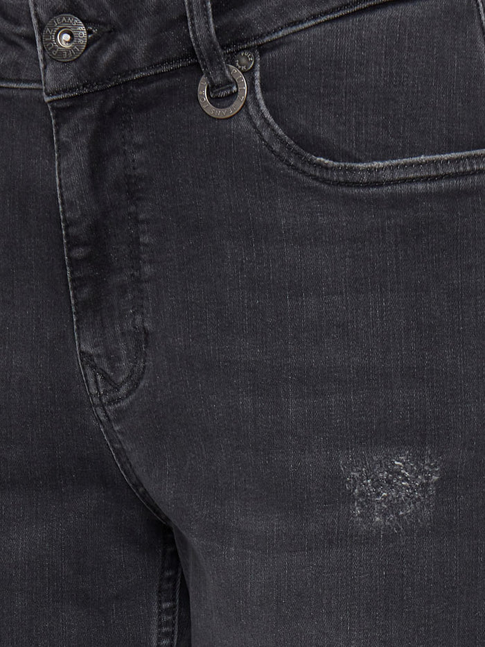 Pulz PzEmma Straight Crop Jeans Dark Grey