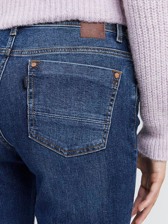 Pulz PzEmma Straight Leg Jeans Dark Blue