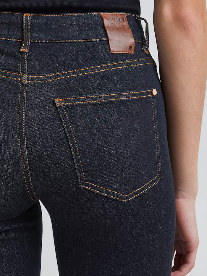 Pulz PzEmma Straight Leg Jeans Un-Wash Dark