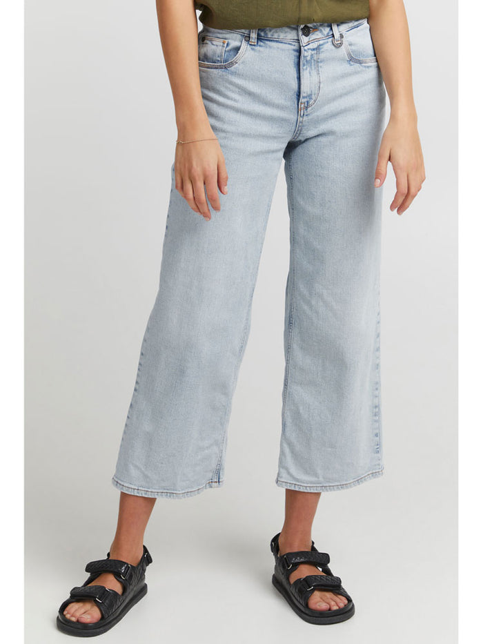 Pulz PzEmma Wide Leg Jeans Light Blue