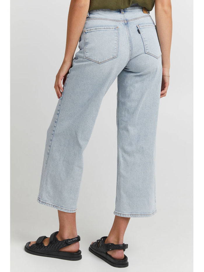 Pulz PzEmma Wide Leg Jeans Light Blue