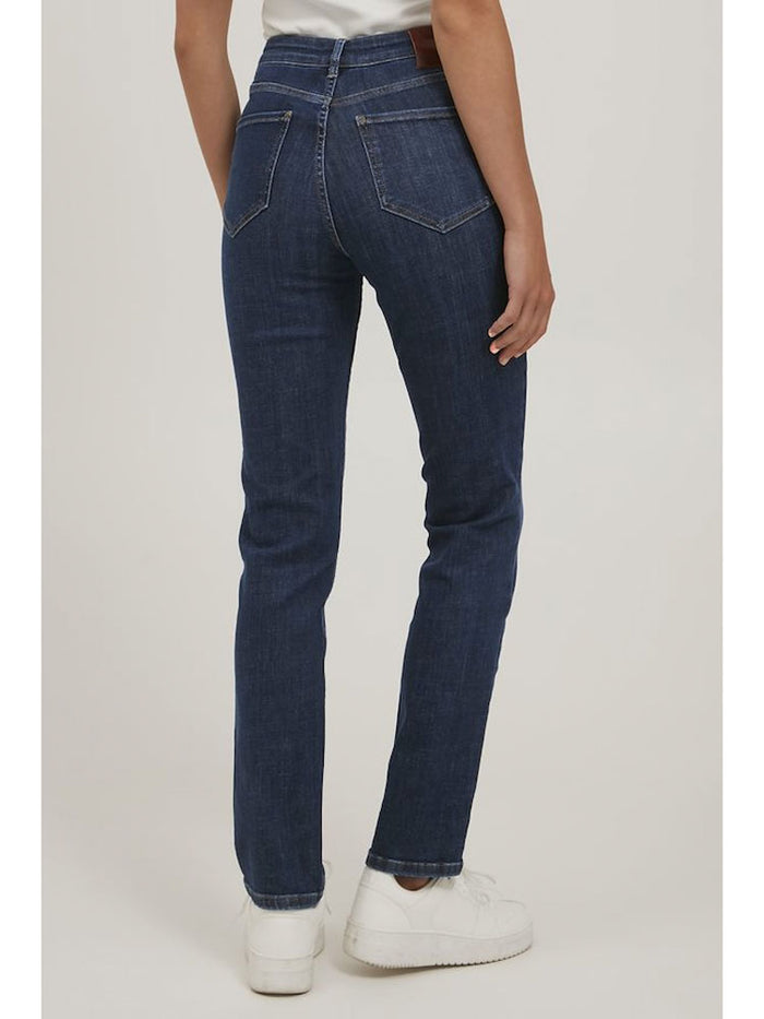 Pulz PZLIVA Straight Jeans Dark Blue