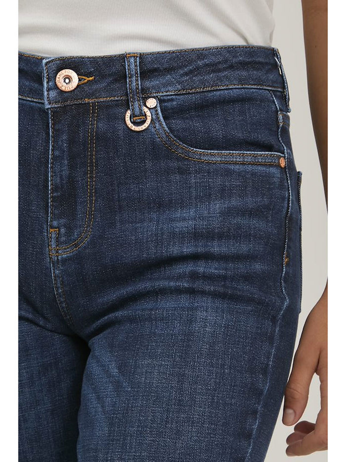Pulz PZLIVA Straight Jeans Dark Blue