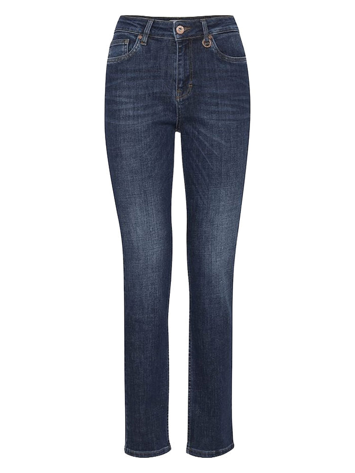 Pulz PZLIVA Straight Jeans Dark Blue
