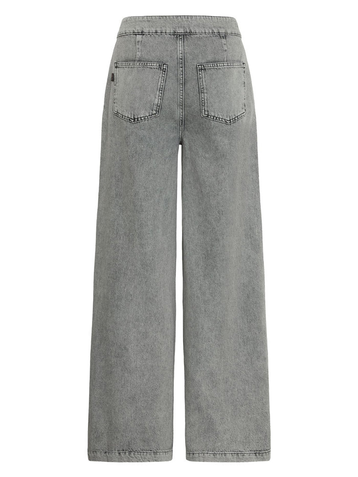 Pulz PzVicky Wide Leg Jeans Grey