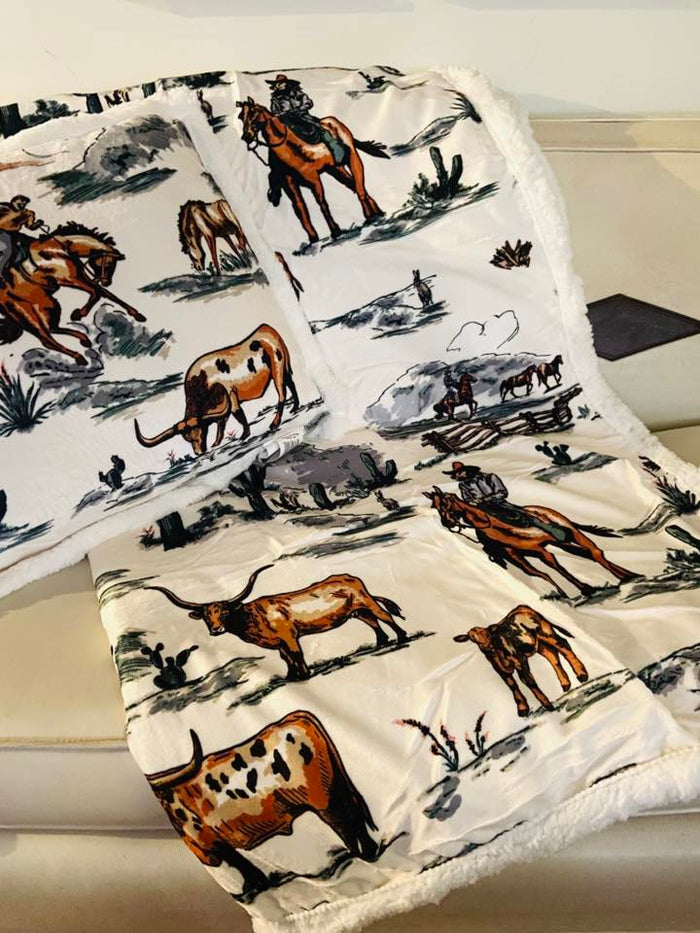 Ranch Life Western Throw Blanket *Multi - Deer Creek Mercantile