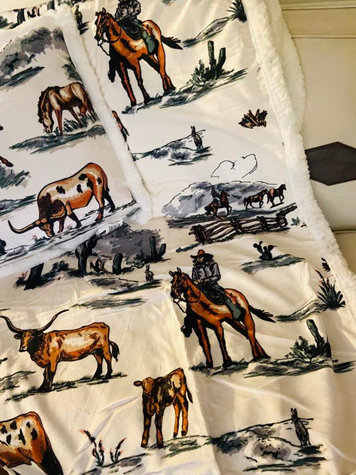 Ranch Life Western Throw Blanket *Multi - Deer Creek Mercantile