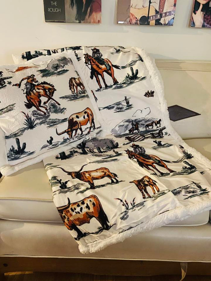 Ranch Life Western Throw Blanket *Multi - Deer Creek Mercantile