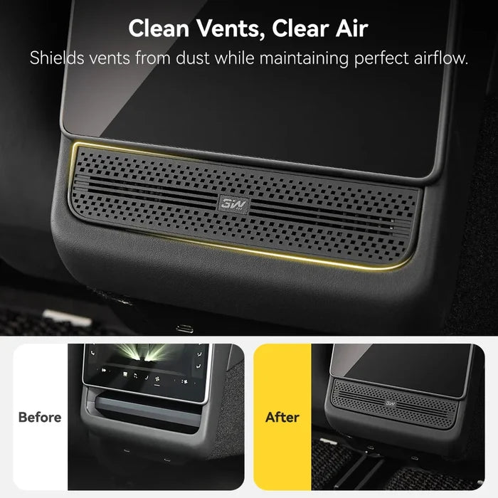 Rear Car Air Vent Freshener  For Tesla Model 3 Highland 2024-2025/ Y Juniper 2025-2026 Damage-Free Installation, OEM-Matched Fit, Long-Lasting Fragrance