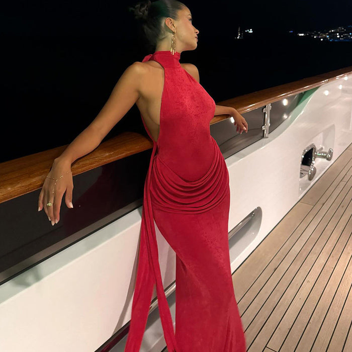 Red Amora Maxi Dress - Red