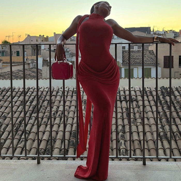 Red Amora Maxi Dress - Red