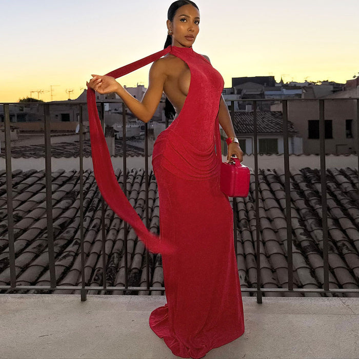 Red Amora Maxi Dress - Red