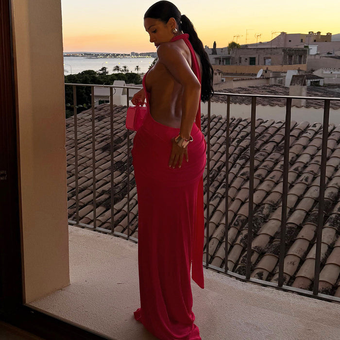 Red Amora Maxi Dress - Red