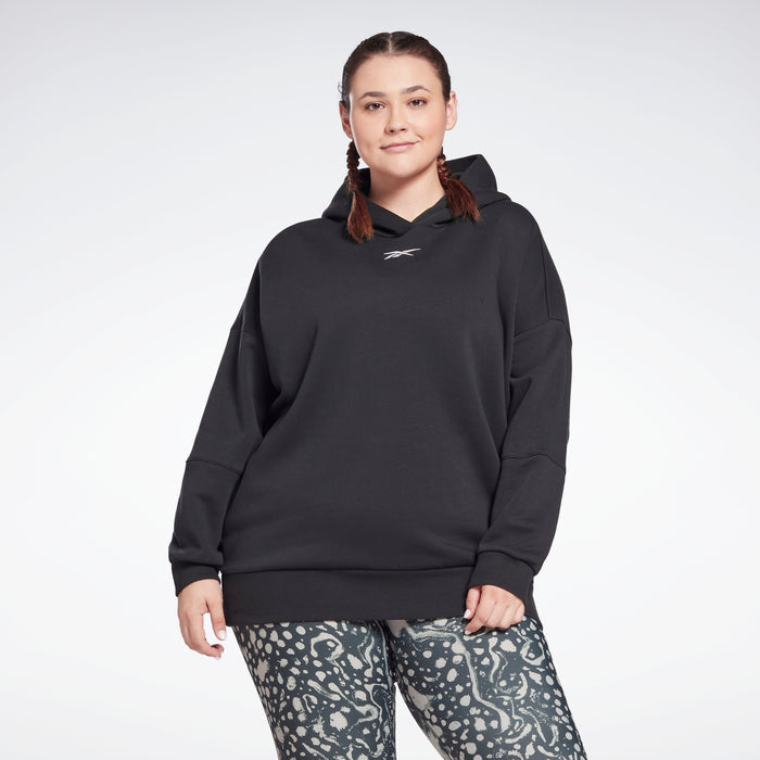Reebok Apparel Women Studio Recycled Oversize Hoodie (Plus Size) Black