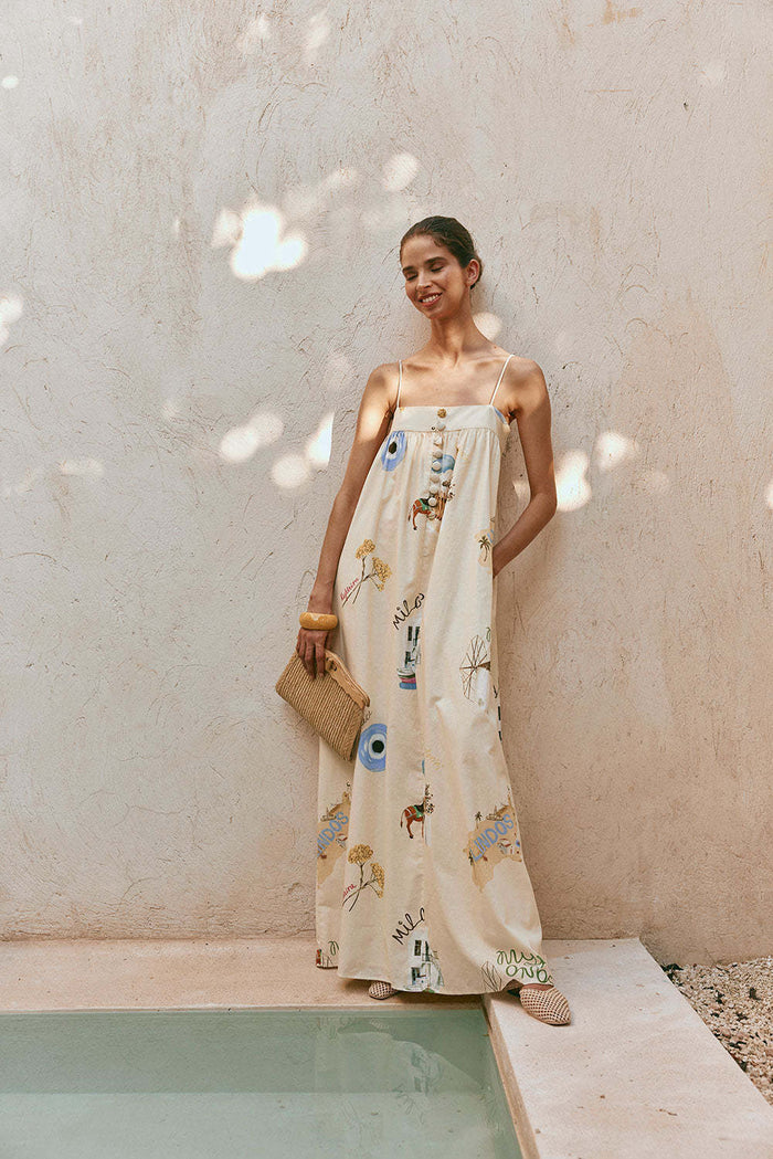 Reeva Maxi Dress - Apricot
