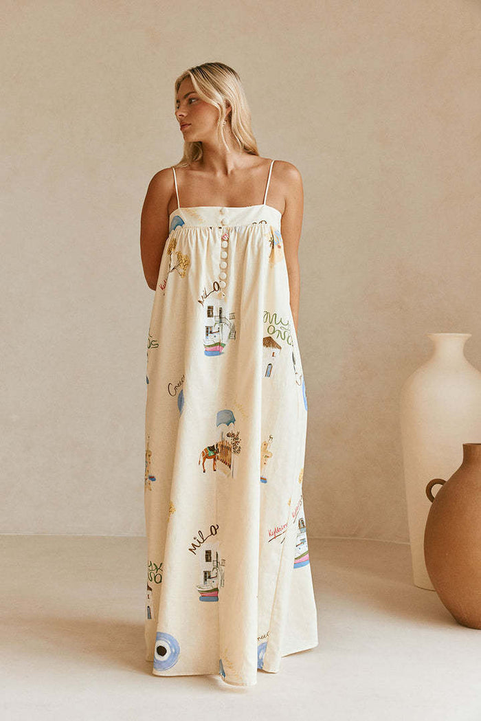 Reeva Maxi Dress - Apricot