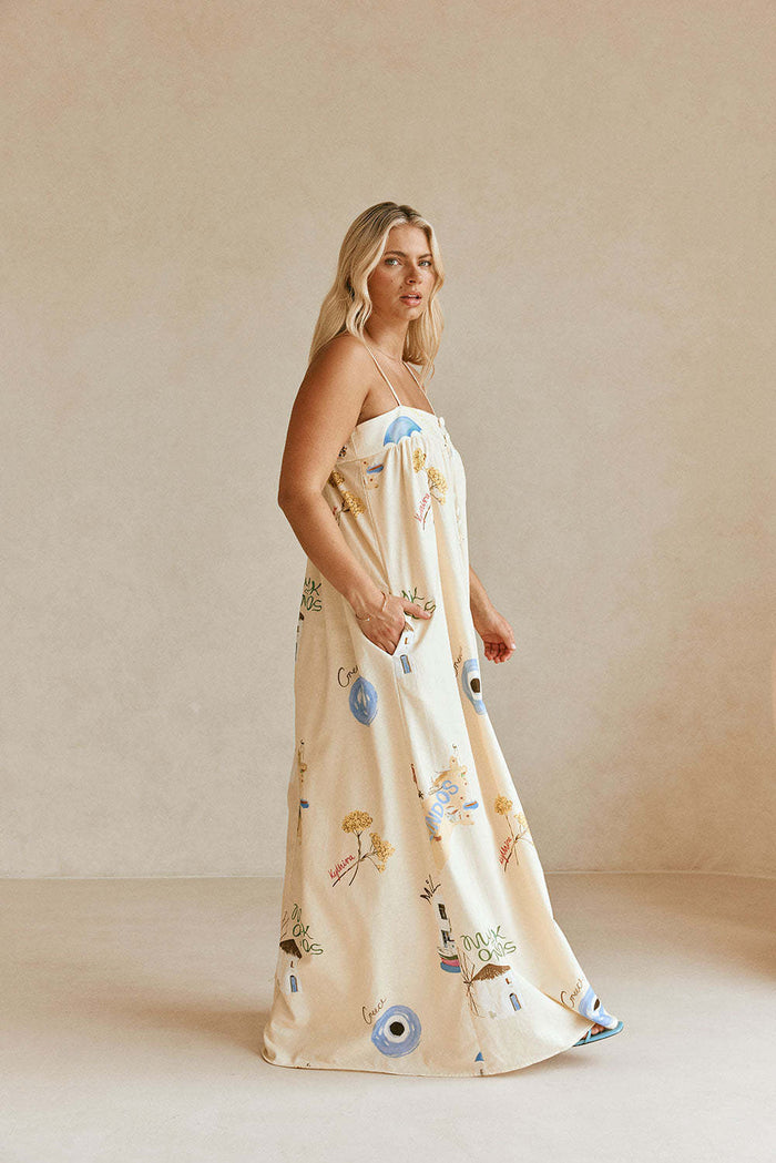 Reeva Maxi Dress - Apricot