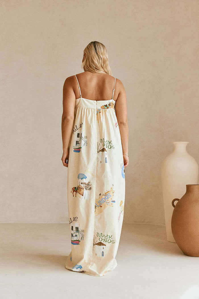 Reeva Maxi Dress - Apricot
