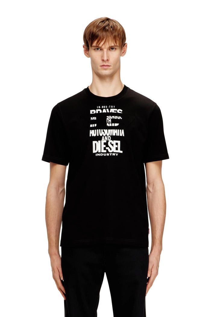 Regular T-shirt with graphic print and patch