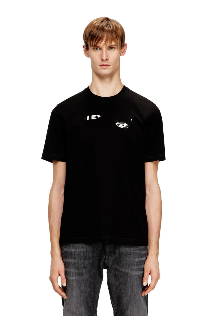 Regular T-shirt with patches and prints