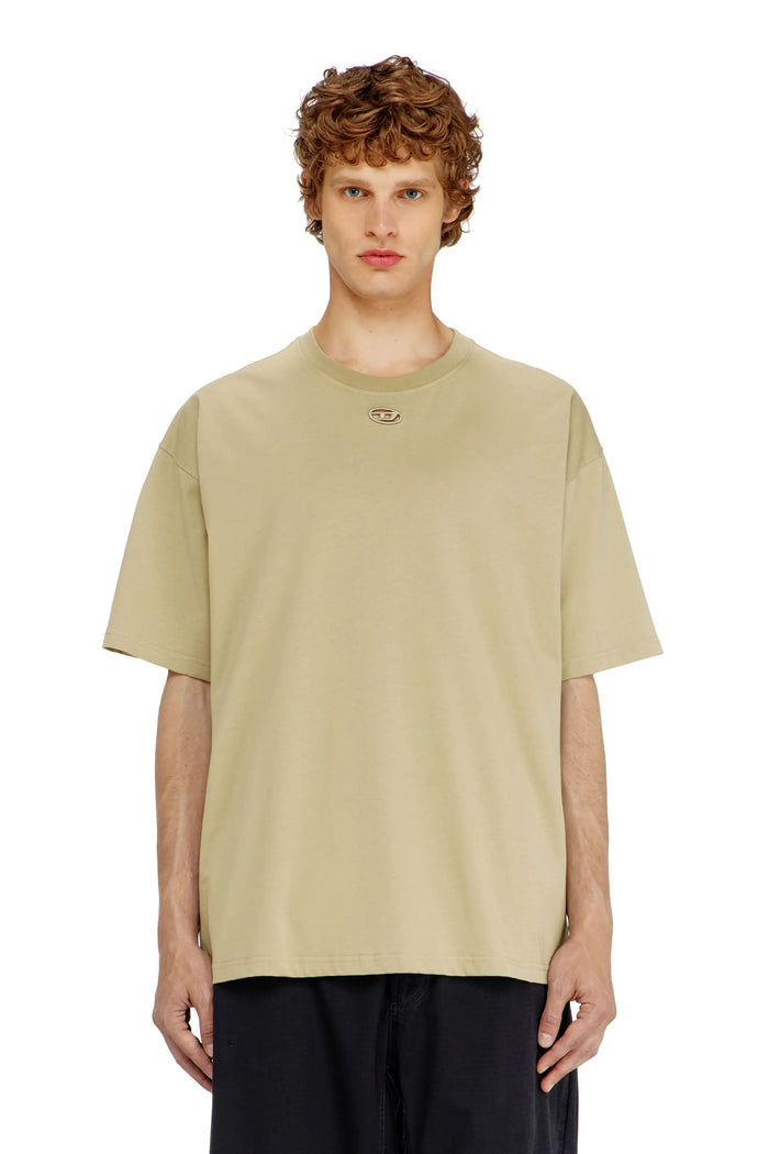 Relaxed cotton T-shirt with Oval D embroidery
