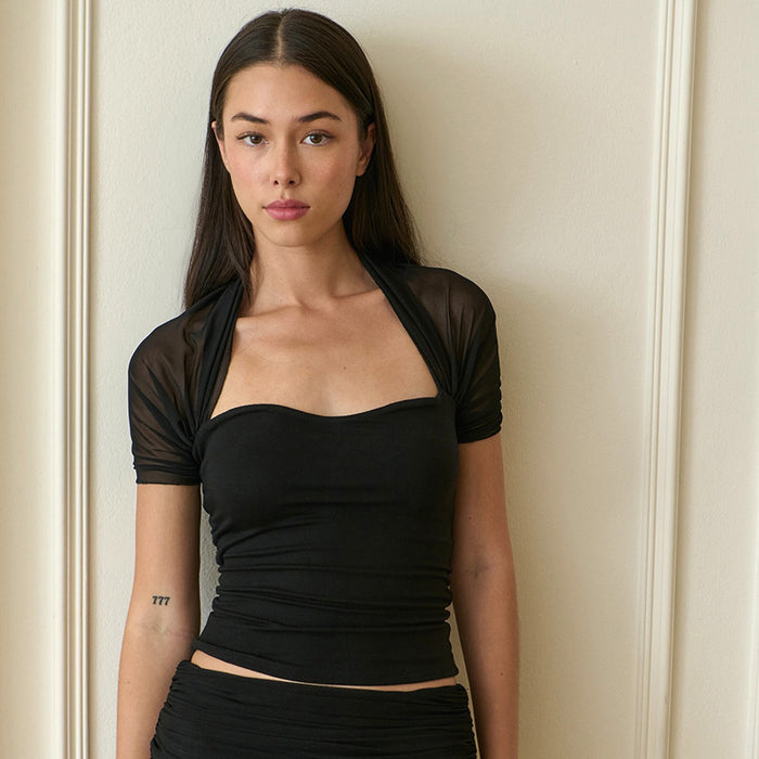 Revel Mesh Multi-Way Style Top - Black