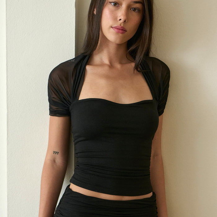 Revel Mesh Multi-Way Style Top - Black