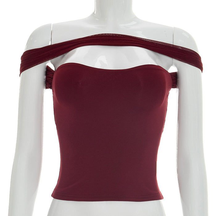Revel Mesh Multi-Way Style Top - Maroon