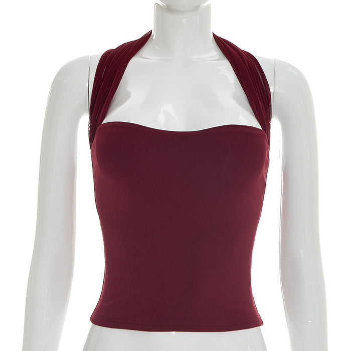 Revel Mesh Multi-Way Style Top - Maroon