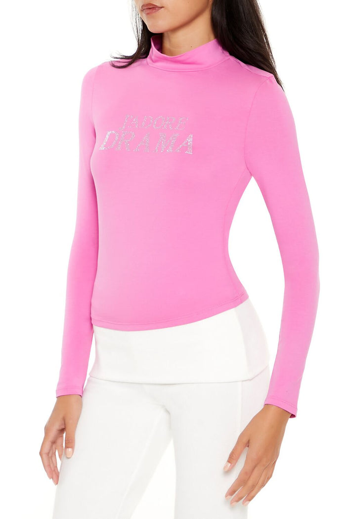 Rhinestone Jadore Drama Top