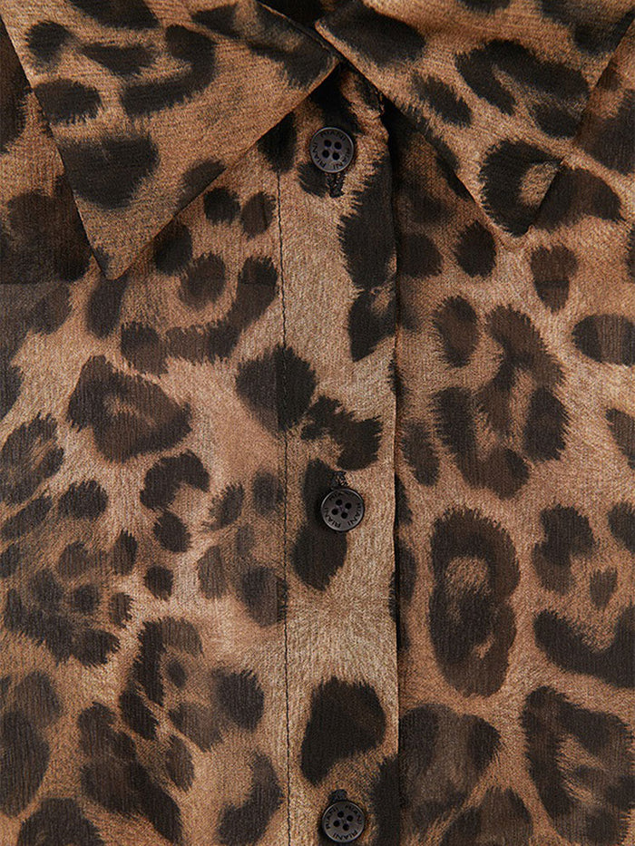 Riani Ocelot Printed Viscose Blouse Cove Patterned