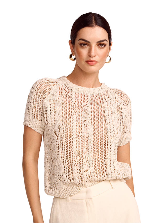 Riani Short Sleeve Jumper Beige