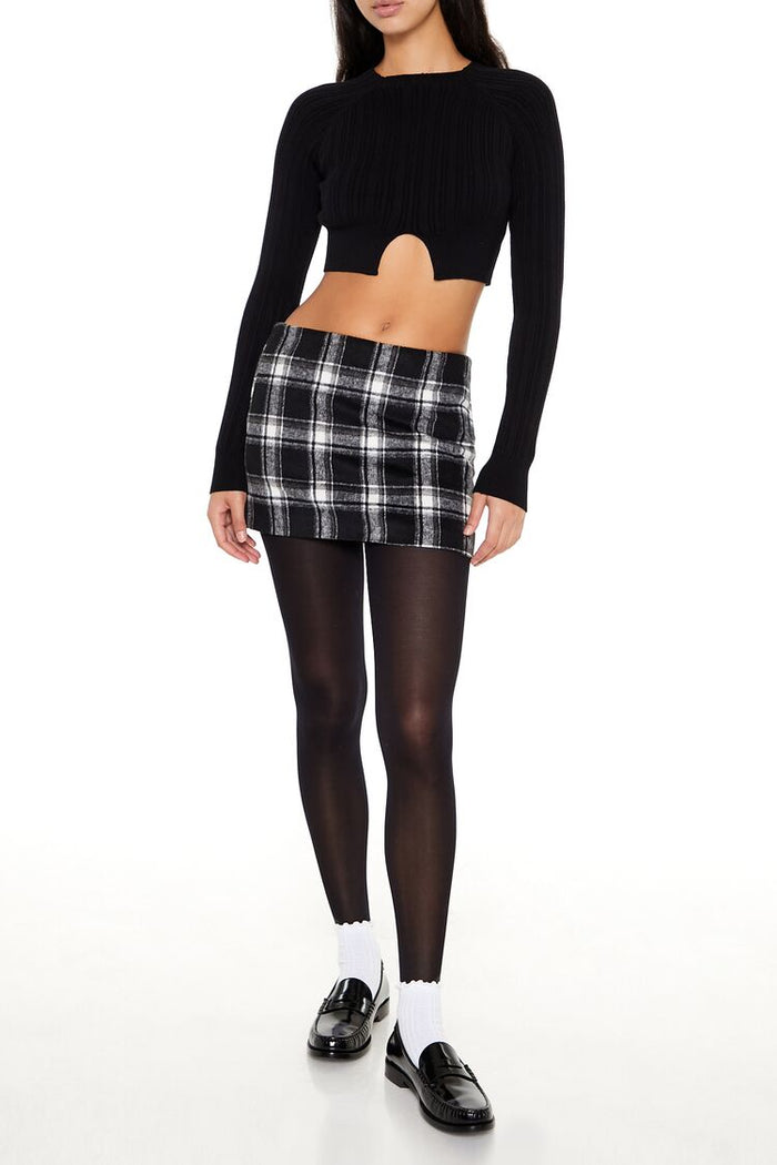 Ribbed Cutout Sweater