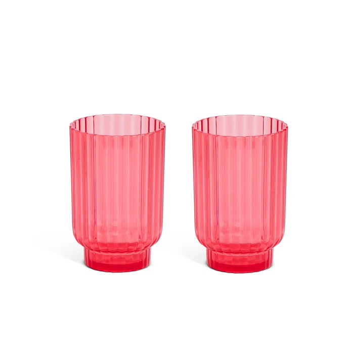 Ribbed Tumbler Cup Set *Strawberry Pink - Deer Creek Mercantile