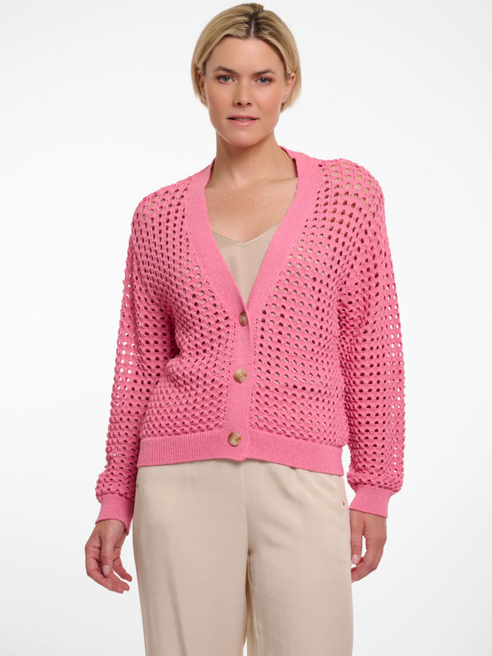 Rino & Pelle Adania Perforated Cardigan Bright Pink