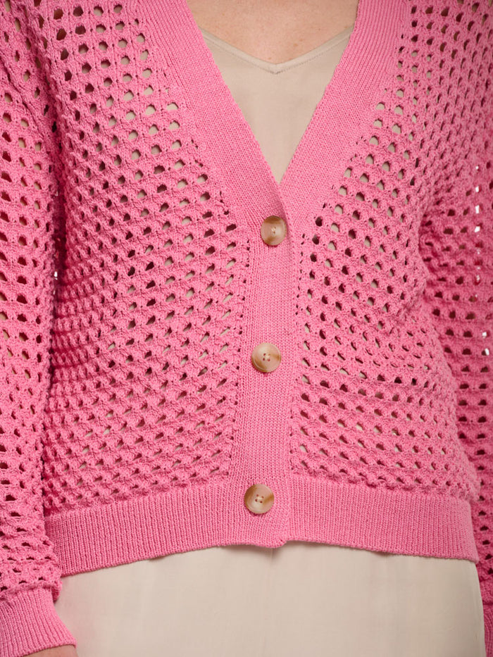 Rino & Pelle Adania Perforated Cardigan Bright Pink