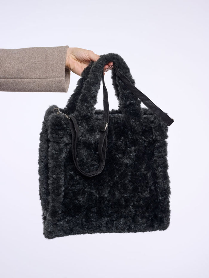 Rino & Pelle Brax Faux Fur Shopper Urban Teal