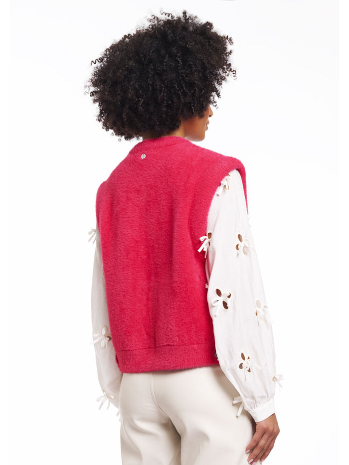 Rino & Pelle Elona Short Waistcoat Pink Punch