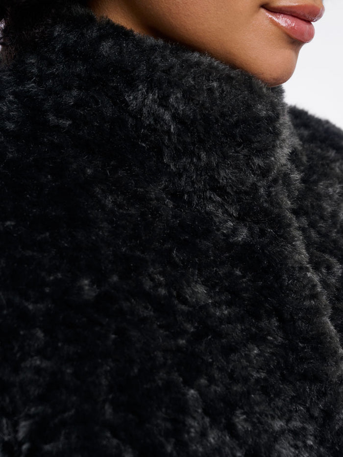 Rino & Pelle Kion Faux Fur High Neck Jacket Urban Teal