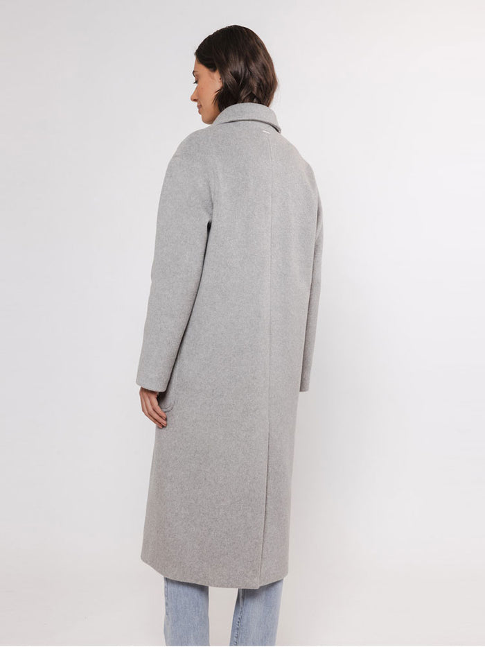 Rino & Pelle Long Double Breasted Coat Light Grey