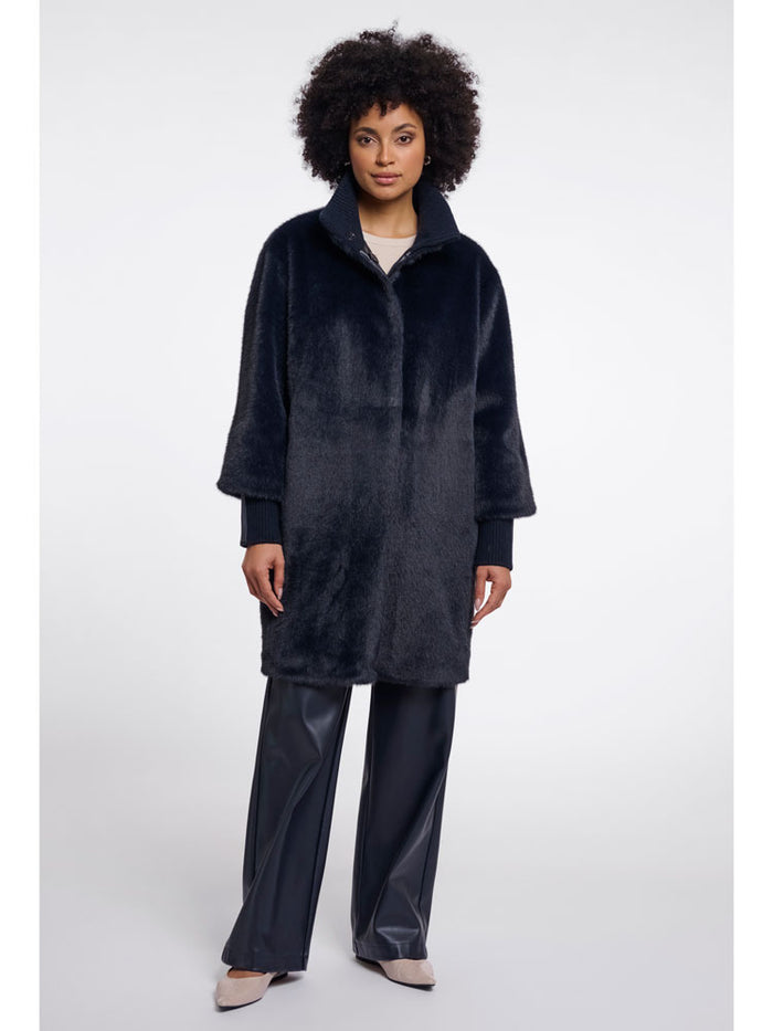 Rino & Pelle Pilar Ribbed Cuff Jacket Navy