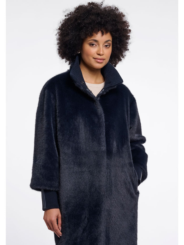 Rino & Pelle Pilar Ribbed Cuff Jacket Navy