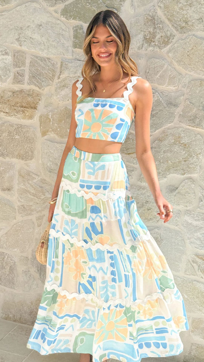 Rivana Co ord Set - Blue