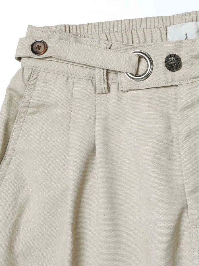 Beige Relaxed Fit Trousers for Men detail view - Riviera Relaxed Trouser by Italian Colony
