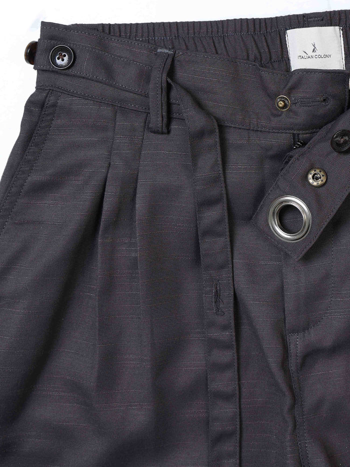 Dark Grey Trousers for Men detail view - Riviera Relaxed Trouser by Italian Colony