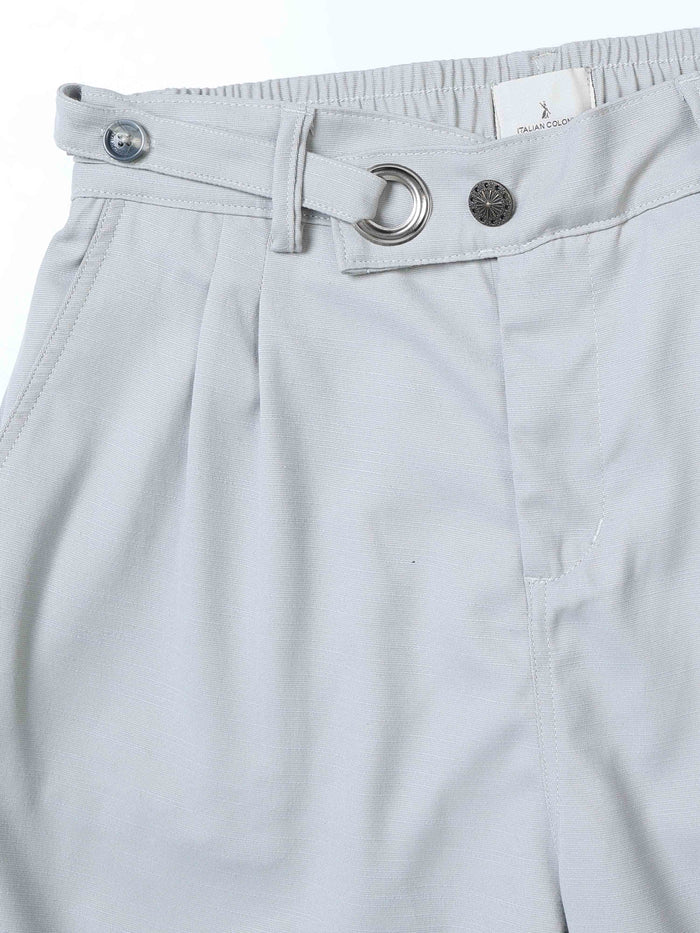 Silver Grey Relaxed Fit Trousers for Men detail view - Riviera Relaxed Trouser by Italian Colony